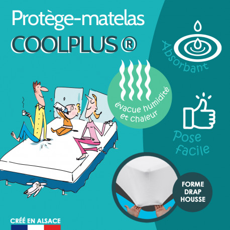 Protège-Matelas Respirant Coolplus® 90x190, 140x190, 160x200