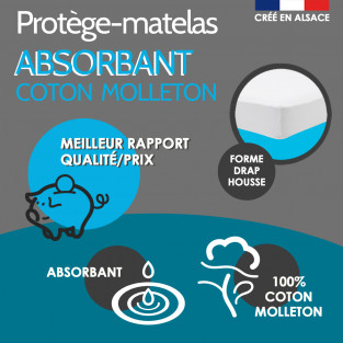 Protège-matelas 100% coton bio, 400g/m² – Ô Lit - La literie naturelle