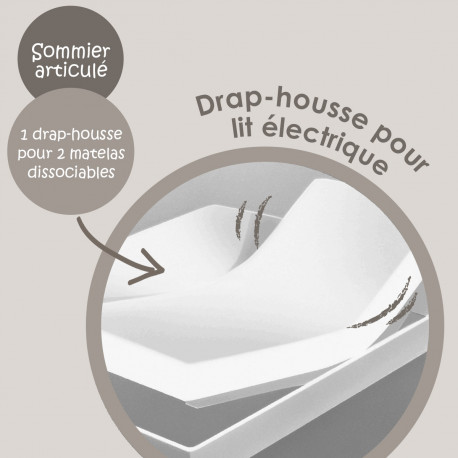 Utopia Bedding Drap Housse - Blanc, 190 x 200 cm - Coupes de 35 cm pour  Matelas