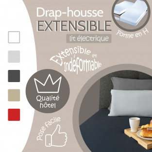 Drap housse pour lit articulé 2x80x200 en Percale Turquoise - Cdiscount  Maison