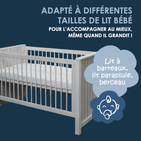 Alèse lit bébé Tediber : drap et protège matelas bébé imperméable