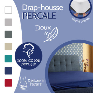 Drap Housse Percale de Coton